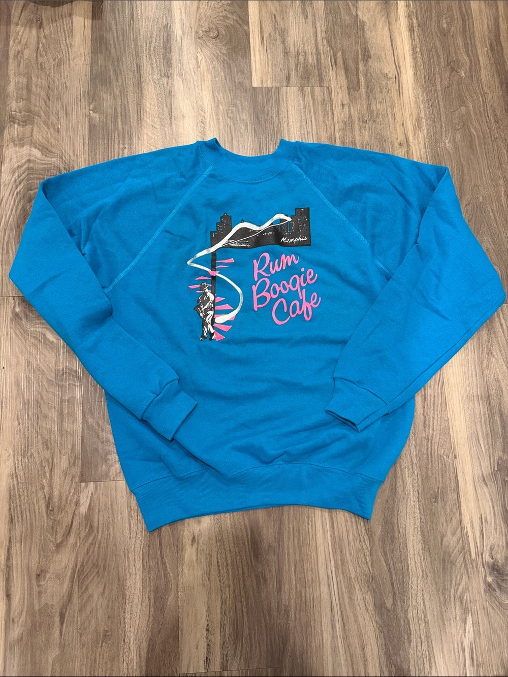 🎷 Vintage Rum Boogie Cafe Memphis Sweatshirt Hanes USA 80s 90s Large